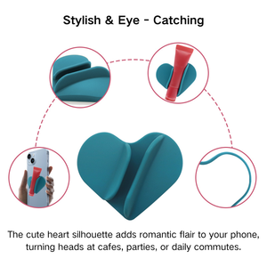 Support de brillant à lèvres en silicone en forme de cœur, adhésif pour la plupart des smartphones, étui de téléphone pour rouge à lèvres et gloss - Product Image 5