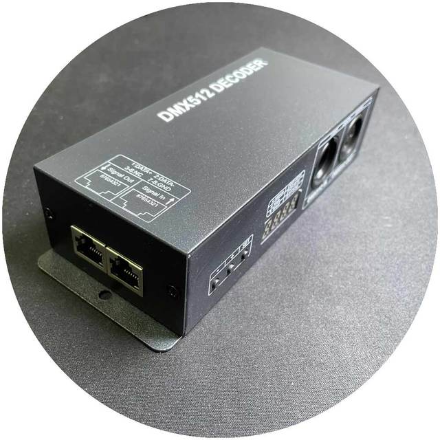 High Quality 4A 4Channels Dmx Controller PWM Control Signal Digital Display DMX512 Decoder for RGBW Strip