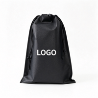 Pochette anti-poussière en PP non tissé multi-tailles avec cordon de serrage, logo personnalisé imprimé, sac réutilisable pour le rangement de sacs à main, chaussures et bottes