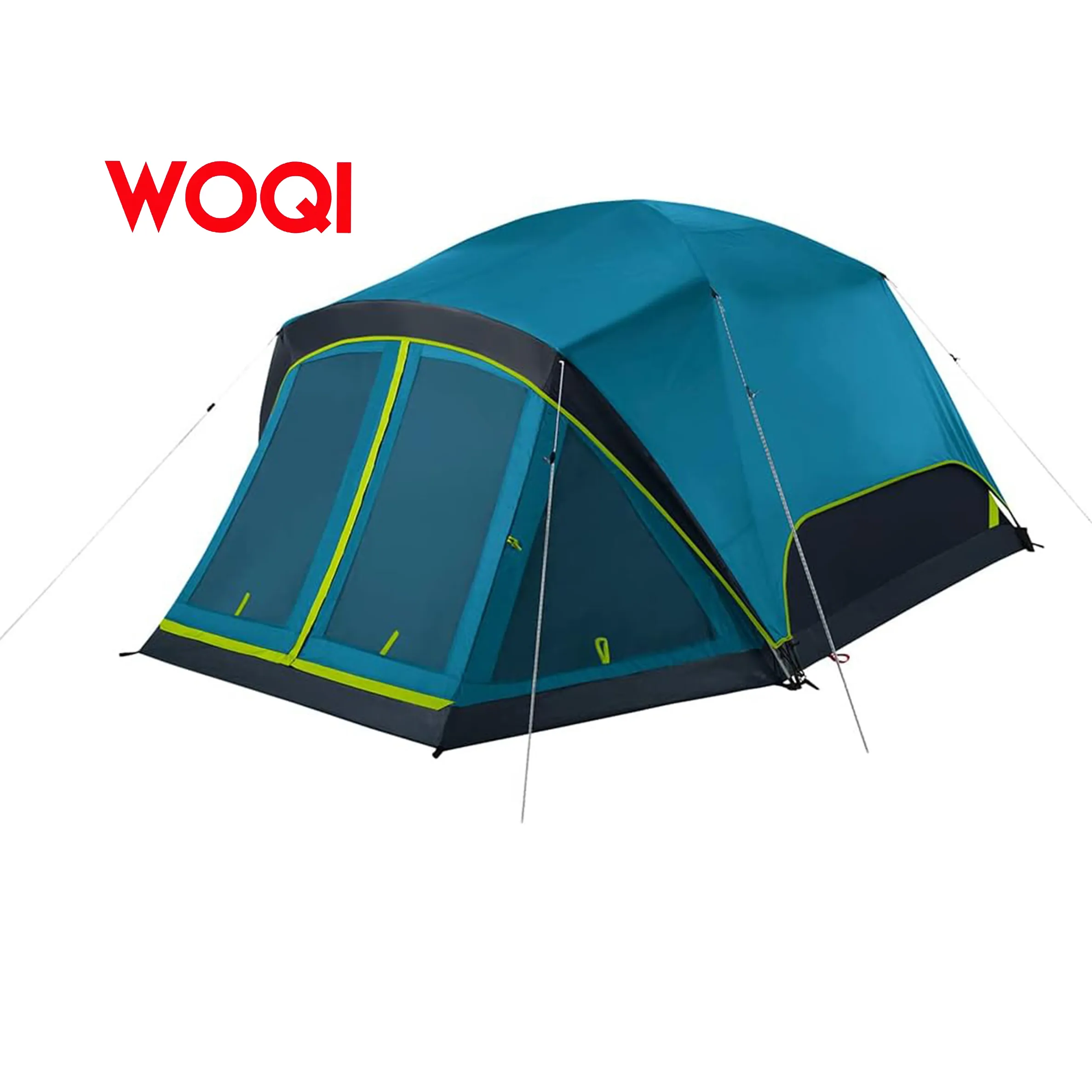 WOQI camping tent, weather proof 4/6 person tent can block 90% of sunlight