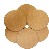 Fourniture d'usine en gros logo imprimé personnalisé sous-verre liège absorbant rond hot pot napperons en liège tapis en liège pour la cuisine