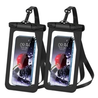 Nouvelle coque de téléphone portable transparente brevetée pour fenêtre avant et arrière, étanche, design sportif, antichoc, certifiée IPX8 7