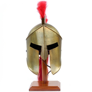 Casco Decorativo del Guerrero Espartano Griego Rey Leónidas, Réplica de Casco Romano para Decoración de Mesa en Hogar u Oficina y Regalo Coleccionable - Product Image 1
