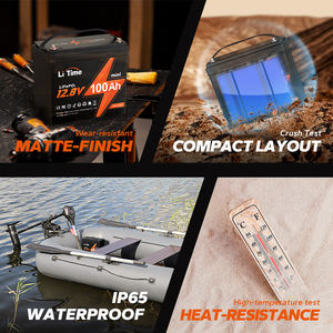 LiTime <span class=keywords><strong>12V</strong></span> <span class=keywords><strong>100Ah</strong></span>ミニLiFePO4リチウムイオン電池パック10年寿命1280Whバッテリーポータブル監視トレーラー用 - Product Image 6