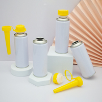 Bouteilles aérosols vides personnalisées 52*160 mm pour huile moteur, avec bouchons en plastique et entonnoir, pour agent de nettoyage moteur