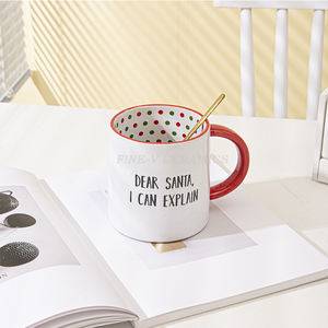 Tasse à café à pois créative de haute apparence, design personnalisé, tasse en céramique anglaise de grande capacité pour le bureau et la maison - Product Image 3