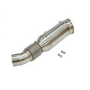 Mertop 5.0'' pour G30 B58 Downpipe en acier inoxydable 304 finition brossée pour modèles 340i/440i/540i/640I/740I 200 cellules sans voyant d'avertissement <span class=keywords><strong>moteur</strong></span> - Product Image 1