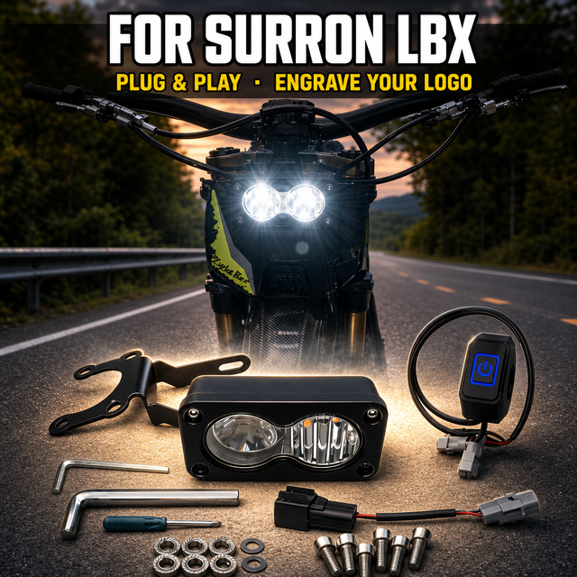 Trontech Baja Light LED Headlight Lens Upgrade Kit for Sur-Ron Surron/Talaria Segway Light Bee X Electric Dirt Bikes