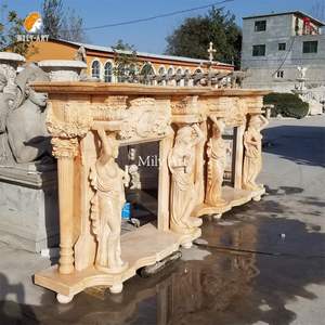 <span class=keywords><strong>Chimenea</strong></span> de Piedra de Mármol de Diseño Antiguo para Decoración de Interiores, con Estatuas, Gran Oferta - Product Image 6