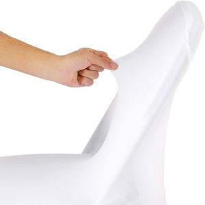 Nouvelle Housse de Chaise Pliante Blanche en Spandex/Polyester, Lavable en Machine et Facile à Installer, Tailles Personnalisables pour Location de Mariage - Product Image 3