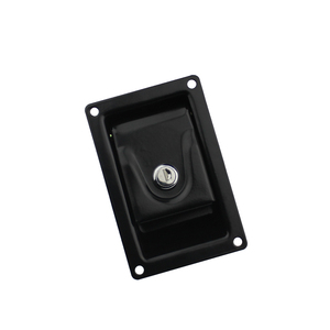 Loquet de capot robuste en SPCC noir avec verrouillage à clé et poignée plate pour camions spéciaux et véhicules personnalisés - Product Image 1