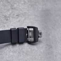 Hochwertige RM 11-03 Style Automatik Flyback Skelett Chronograph Renn-Sportuhr mit Carbonfaser-Gehäuse und Kautschukarmband