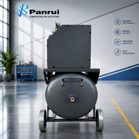 Compresseur d'air rotatif à vis VSD 7,5 kW 10 CV 42 CFM 120 PSI 380 V/220 V 50 Hz/60 Hz avec réservoir de 30 gallons et roulettes pour ateliers de réparation automobile