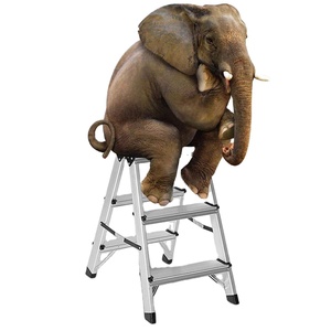 Escabeau en aluminium, échelle en aluminium de <span class=keywords><strong>3</strong></span> <span class=keywords><strong>pieds</strong></span>, DX-H123, pédale large, pliable, design graphique, DEXIN, escaliers européens, aluminium, maison, bureau - Product Image 3
