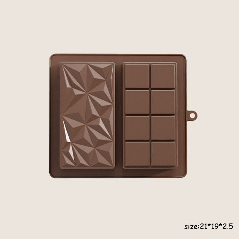 Geométrico bicolor - marrón oscuro