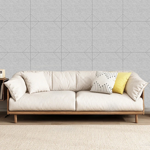 Paneles <span class=keywords><strong>de</strong></span> Pared Autoadhesivos Modernos con Aislamiento Acústico, 100% <span class=keywords><strong>Fibra</strong></span> <span class=keywords><strong>de</strong></span> Poliéster, 9 mm <span class=keywords><strong>de</strong></span> Grosor, para Salas <span class=keywords><strong>de</strong></span> Estar, Dormitorios, Hoteles, Diseños Escolares - Product Image 2