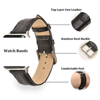 Großhandel 38mm 42mm 49mm Echtleder-Uhrenarmbänder für I Watch Series 8 7 Echtes Leder-Uhrenarmband