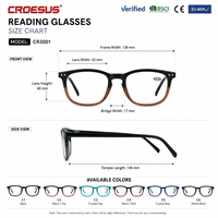Nouvelles lunettes de lecture classiques légères 1.50 noires, lunettes de presbytie tendance pour hommes, femmes, unisexe, montures carrées en PC