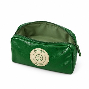 Bolsa de Cosméticos de Moda de PU con Parte Superior Redondeada, Verde Bosque, 19x8x14cm, Texturizada, Brillante, con Cierre, Organizador de Maquillaje de Viaje, Logotipo Personalizado, OEM, ODM - Product Image 4