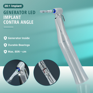 20 <span class=keywords><strong>1</strong></span> pieza de mano Led para implantes dentales con pulverizador externo 80N máquina de implantes contra ángulo 20:<span class=keywords><strong>1</strong></span> pieza de mano <span class=keywords><strong>Dental</strong></span> para implantes de baja velocidad - Product Image 1