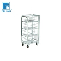 Chariot de transport de lait en acier galvanisé pour entrepôt frigorifique, conteneur roulant pour la logistique laitière