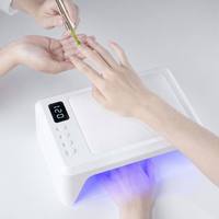 Lampe à ongles numérique à affichage LED, rechargeable par USB, avec coussin en PU, séchoir rapide pour gels UV, idéale pour salon professionnel