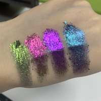 Maquillage Duochrome Ombre à paupières maquillage caméléon métallique multi chrome 6 couleurs décalées Palette d'ombres à paupières