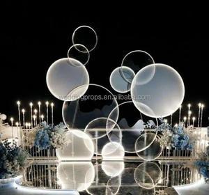 Modelli esplosivi prato all'aperto decorazione fase di nozze forma geometrica LED sfondo di metallo - Product Image 5