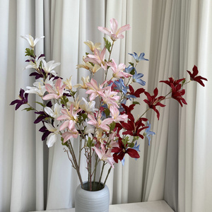 Orquídeas Artificiales de Tallo Largo en Color <span class=keywords><strong>Rosa</strong></span> <span class=keywords><strong>y</strong></span> <span class=keywords><strong>Azul</strong></span>, Precio Económico al por Mayor, para Decoración - Product Image 3