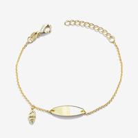 14 Karat vergoldeter Schmuck Frauen Glieder kette 925 Sterling Silber ID Gravierbare Armbänder Mit Stern Herz Blume Charme