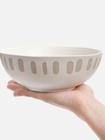 Bol à salade, riz et soupe en céramique artisanale à rayures, style nordique minimaliste, haute qualité, pour la maison
