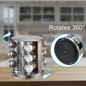 Organizador de Tempero de Cozinha Quadrado Revolucionário: Conjunto Suporte para Condimentos e Armazenamento - Product Image 3