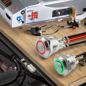 Momentary dẫn chuyển đổi không thấm nước 12mm, 16mm, 19mm, 22mm Vòng đẩy nút chuyển đổi - Product Image 6