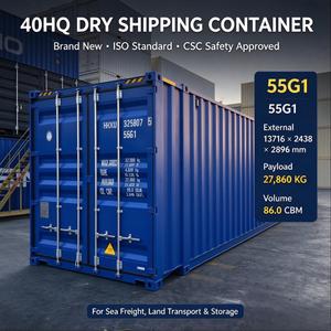 Conteneur maritime 20GP 40GP 40HC 45HQ 45 pieds High Cube ISO CSC en acier Corten, neuf ou d'occasion, pour le stockage de marchandises ou comme maison conteneur - Product Image 1
