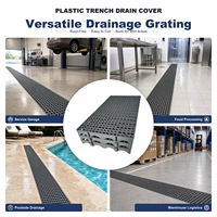 Grille de drainage en plastique PP résistante aux UV, couvercle de caniveau robuste pour extérieur, vente en gros OEM, approvisionnement direct usine