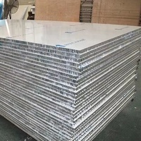 Usine en gros 1.22*2.44m 25mm d'épaisseur aluminium et acier inoxydable panneau en nid d'abeille café panneaux muraux intérieurs