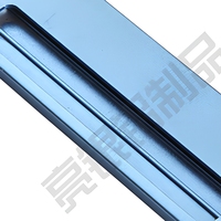 Profils en aluminium industriels sur mesure, usinés en profondeur, plaque en aluminium anodisé bleu, pièces percées et rainurées de précision