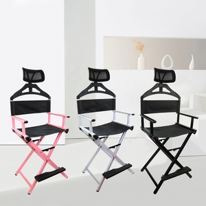 Aluminum Alloy <b>Makeup</b> Chair Backrest and <b>Makeup</b> <b>Box</b> Matching Folding Chair Leisure Portable Chair - Product Image 6