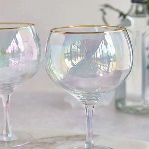 En gros Usine Stocké Pas Cher Irisé Slogan Lustre <span class=keywords><strong>Gin</strong></span> Verre À Vin - Product Image 4