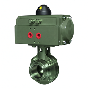 วาล์วผีเสื้อสุขาภิบาลแบบกระบอกลมเดี่ยว ขนาด 2 นิ้ว แบบ Tri Clamp เกรดอาหาร ผลิตจากสแตนเลส 316 สำหรับงานด่วน COVNA - Product Image 2