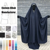 Set Jilbab V-Neck Custom Bahan Wol Peach dengan Ikat Kepala Elastis Lebar, Cocok untuk Sholat Idul Fitri dan Ramadhan, 2 Potong, Model Tertutup, Gaya Saudi