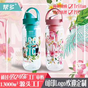 Bouteille d'eau portable Bangduo en Tritan avec infuseur à thé, idéale pour les étudiants, pour les boissons estivales - Product Image 2