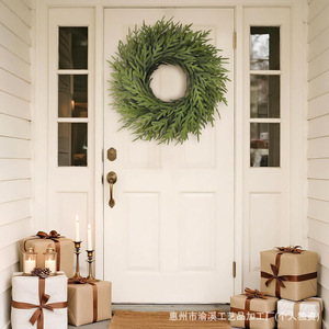 Guirlande <span class=keywords><strong>de</strong></span> Noël réaliste et souple <span class=keywords><strong>de</strong></span> 26 pouces pour porte d'entrée, mur extérieur, fenêtre, décoration <span class=keywords><strong>de</strong></span> Noël et <span class=keywords><strong>de</strong></span> Thanksgiving, intérieur - Product Image 4
