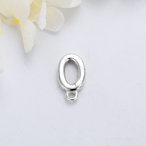 Hình bầu dục trái tim hình chữ thập vòng tròn quyến rũ kết nối khóa với vòng ở cuối 925 tôm hùm bạc clasp đồ trang sức phát hiện thành phần - Product Image 1