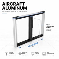 Gerbang Penghalang Akses Keamanan Pejalan Kaki dengan Pemindai Wajah Android Terintegrasi, Terbuat dari Aluminium Pesawat Ultra Tipis 110mm