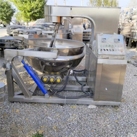 Marmite de cuisson à vapeur haute pression, cuve basculante à double enveloppe, autocuiseur électrique industriel avec agitateur motorisé pour usage commercial