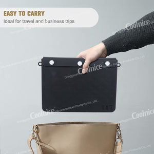 Étui organisateur pour <span class=keywords><strong>iPad</strong></span> en silicone avec logo personnalisé - <span class=keywords><strong>Pochette</strong></span> zippée étanche pour tablette, documents, papeterie, cadeau d'entreprise - Product Image 2