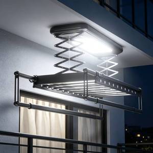 Intelligent Voice Remote Control Foldable Lifting Balcony Bathroom Aluminum Alloy Electronic Electric Drying Rack - Product Image 2