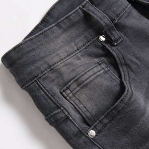 Logo OEM Personnalisable Jeans Skinny Denim pour Hommes Pantalon Mi-taille Délavé Trendy Motif de <span class=keywords><strong>Moustache</strong></span> de Chat Nouveau Style Look Lavé - Product Image 2
