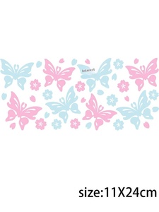 LETOP 1 Stück 16oz UV für DTF Becherummantelungen Einfarbige Schmetterlinge Blumen Aufkleber und Folien für Trinkbecher aus Kunststoff - Product Image 2